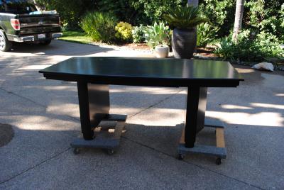 Art Deco Custom Black Executive Desk