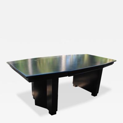 Art Deco Custom Black Executive Desk