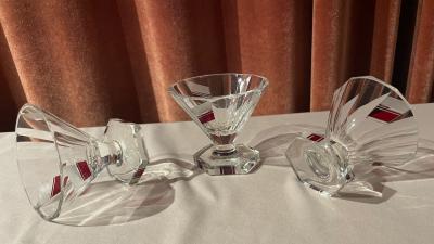 Art Deco Czech Decanter Set and Glasses