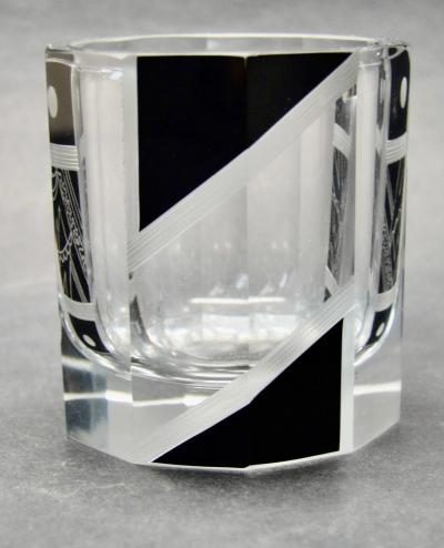 Art Deco Decanter and Whiskey Set Czechoslovakia Karl Palda