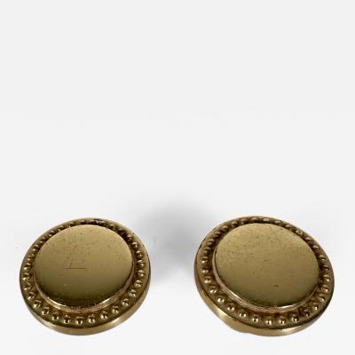 Art Deco Decorative Brass Round Drawer Pulls Set of 4