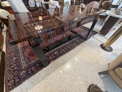 Art Deco Desk and Chair Set by Travail Francais Macassar Ebony 1930