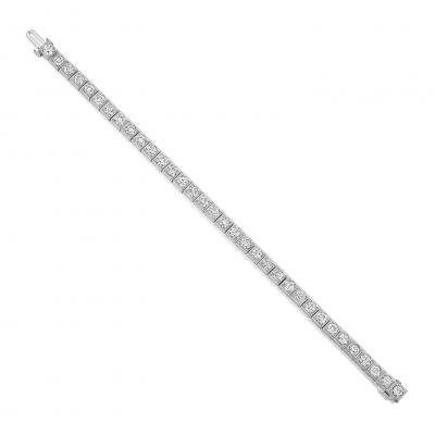 Art Deco Diamond Line Bracelet