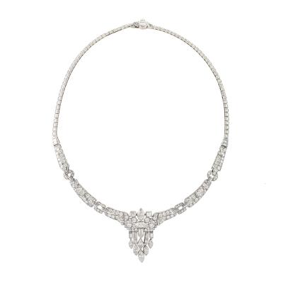 Art Deco Diamond and Platinum Necklace