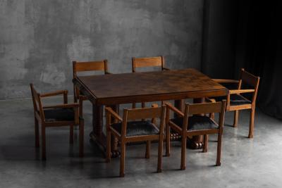 Art Deco Dining Table in the Style of Charles Dudouyt France 1930s