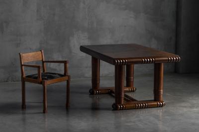 Art Deco Dining Table in the Style of Charles Dudouyt France 1930s