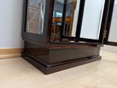 Art Deco Display Cabinet 3 Sides Glass Macassar Veneer France circa 1930