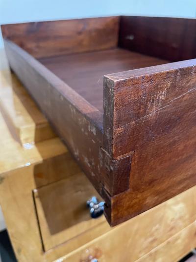 Art Deco Drawers U Shape Base Birdseye Maple