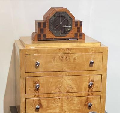 Art Deco Drawers U Shape Base Birdseye Maple