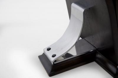 Art Deco Ebonized Walnut and Aluminum Side Table