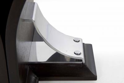 Art Deco Ebonized Walnut and Aluminum Side Table