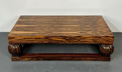 Art Deco Ebony and Macassar Coffee Cocktail Table Palatial French