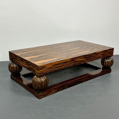 Art Deco Ebony and Macassar Coffee Cocktail Table Palatial French