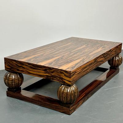 Art Deco Ebony and Macassar Coffee Cocktail Table Palatial French