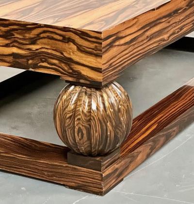 Art Deco Ebony and Macassar Coffee Cocktail Table Palatial French