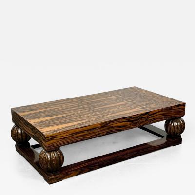 Art Deco Ebony and Macassar Coffee Cocktail Table Palatial French