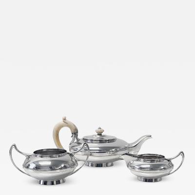 Art Deco English Sterling Silver Tea set London 1926 38