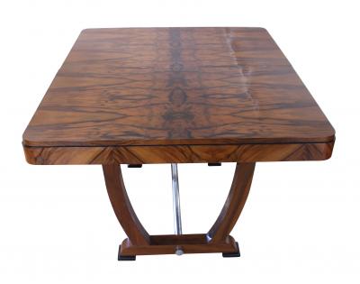 Art Deco Expandable Dining Table Walnut Veneer France circa 1930