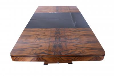 Art Deco Expandable Dining Table Walnut Veneer France circa 1930
