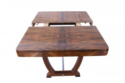 Art Deco Expandable Dining Table Walnut Veneer France circa 1930