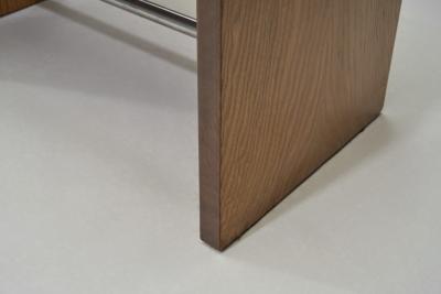 Art Deco Fabric Lined Wooden Stool France ca 1940s