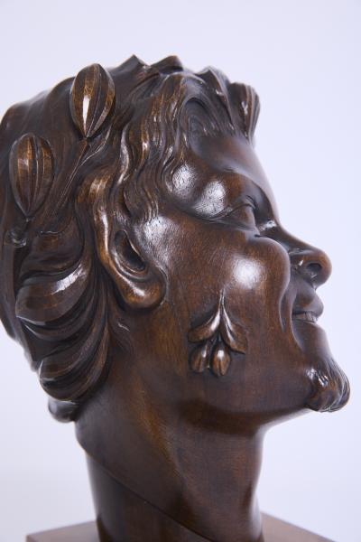 Art Deco Fauns Head Sculpture