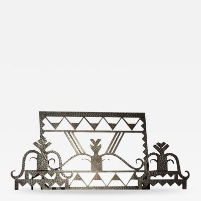 Art Deco Firescreen with Andirons