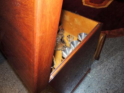 Art Deco Flip Top Cocktail Cabinet