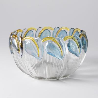 Art Deco Floral Punch Bowl 6 Matching Glasses