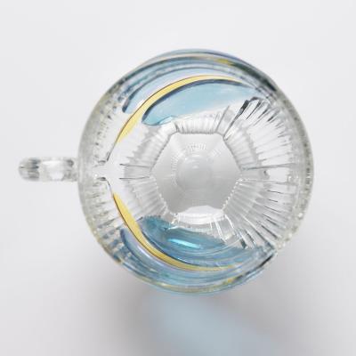 Art Deco Floral Punch Bowl 6 Matching Glasses