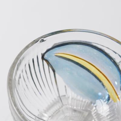 Art Deco Floral Punch Bowl 6 Matching Glasses