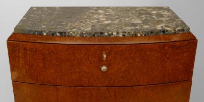 Art Deco French Amboyna Semaniere 7 Drawer Chest 