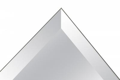 Art Deco French Cheval Wall Macassar Ebony Encased Zigzag Pentagon Mirror