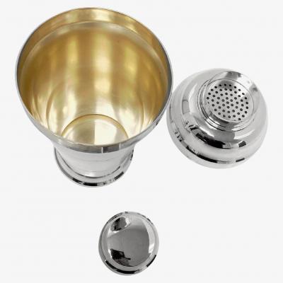 Art Deco French Cocktail Shaker silver plate France C 1935