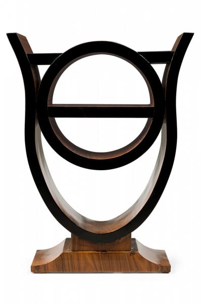 Art Deco French Wooden Console Table Etagere in a Shaped Organic Form