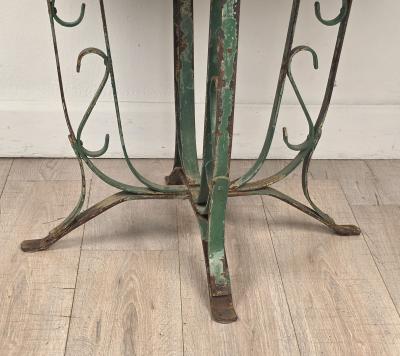 Art Deco French Wrought Iron Garden Table