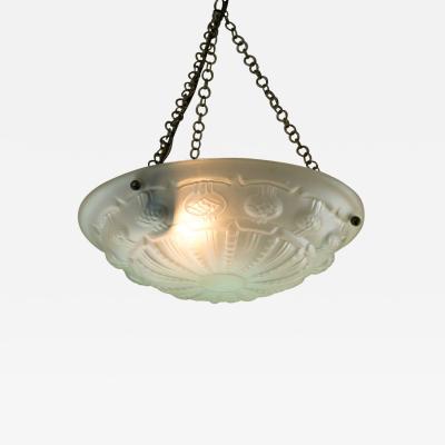 Art Deco Frosted Glass Pendant