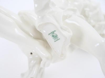 Art Deco German White Glazed Porcelain Dancing Figure Circa 1920s