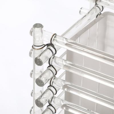 Art Deco Glass Rod Frosted Square Glass Rod Cachepot