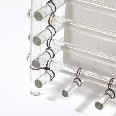 Art Deco Glass Rod Frosted Square Glass Rod Cachepot