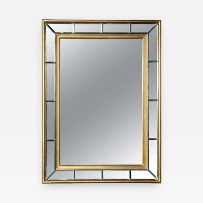 Art Deco Gold Leaf Beveled Mirror 1940s made in Italy