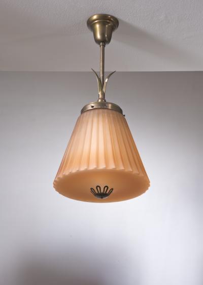 Art Deco Havana glass pendant lamp