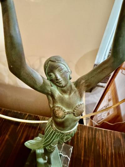 Art Deco Hoop Dancer by Charles Le Verrier Foundry Paris Circa 1930