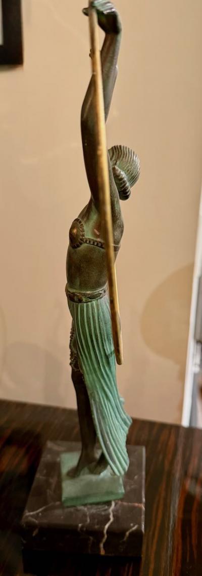 Art Deco Hoop Dancer by Charles Le Verrier Foundry Paris Circa 1930