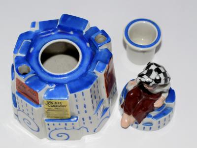 Art Deco Inkwell Jackie Coogan The Kid Sitting On Skyscrapers