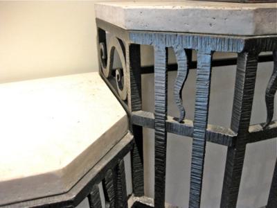 Art Deco Iron Console and Mirror