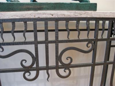 Art Deco Iron Console and Mirror