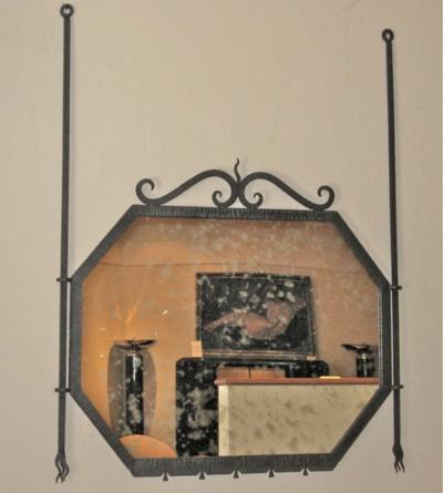 Art Deco Iron Console and Mirror