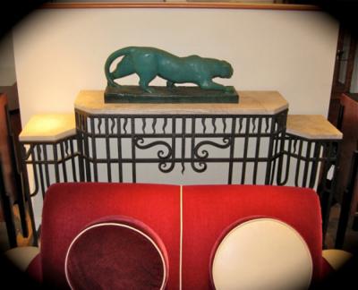 Art Deco Iron Console and Mirror