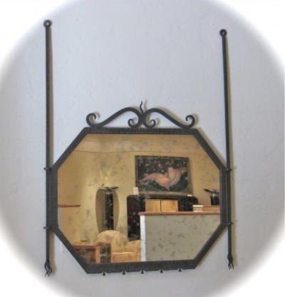 Art Deco Iron Console and mirror